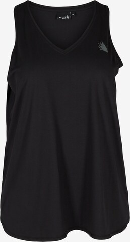Active by Zizzi Sports Top 'Abasic' in Black: front