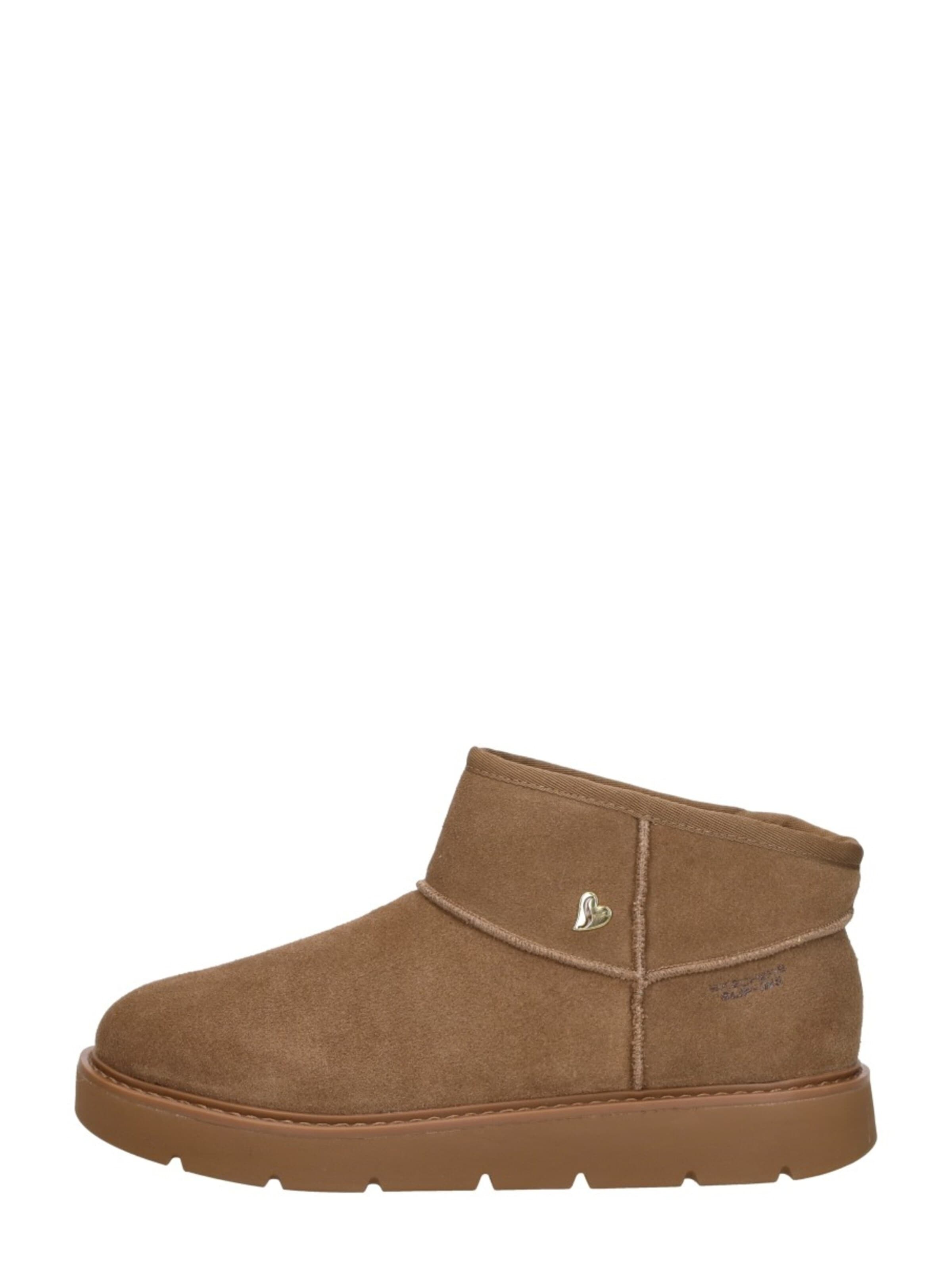 SKECHERS Enkellaarsje 'Keep Street - Cozy Mini' in Bruin: voorkant