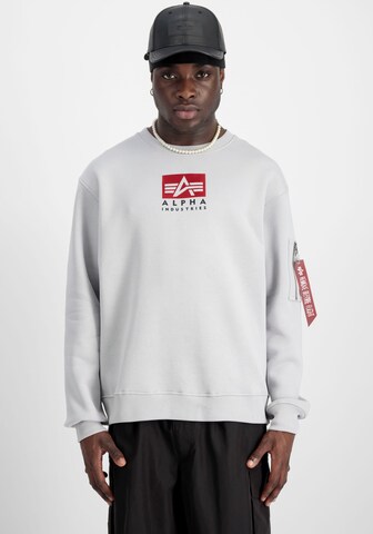 ALPHA INDUSTRIES Sweatshirt in Grey: front