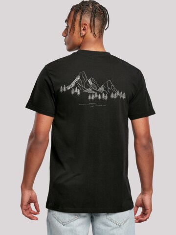 T-Shirt 'Mountain' F4NT4STIC en noir : devant