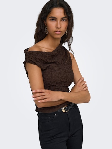 ONLY - Top 'BUBBLE' en marrón