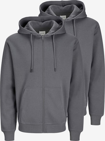 JACK & JONES Sweatjacke 'Bradley' in Grau: Vorderseite