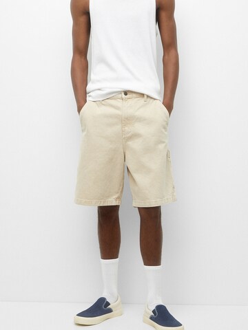 Pull&Bear Regular Shorts in Beige: predná strana