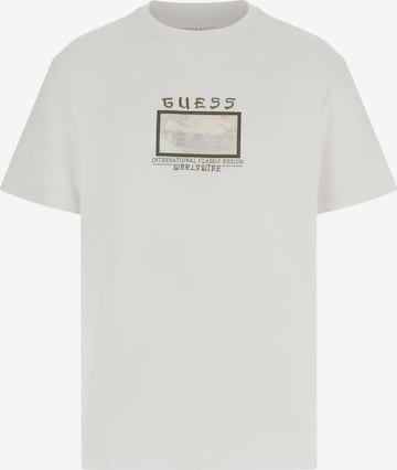 GUESS Tričko 'JAPAN SMALL LANDSCAPE' - Biela: predná strana