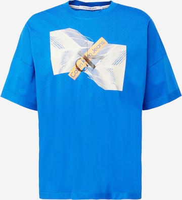 Calvin Klein Jeans T-shirt 'SKYSCRAPER' i blå: framsida