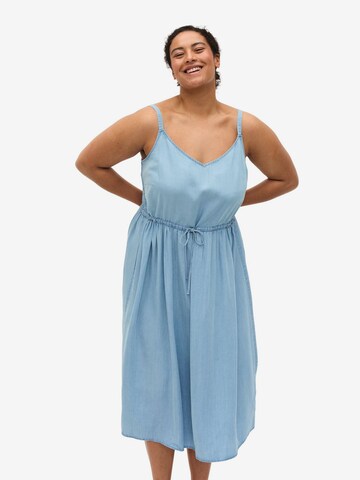Zizzi Letní šaty 'VMILLE' – modrá: přední strana