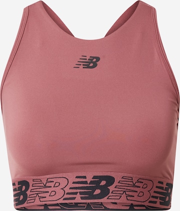 Soutien-gorge de sport new balance en rouge : devant