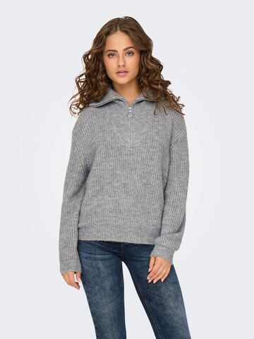 Pull-over 'ONLBaker' ONLY en gris : devant