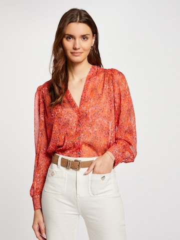 Morgan Blouse in Rood: voorkant