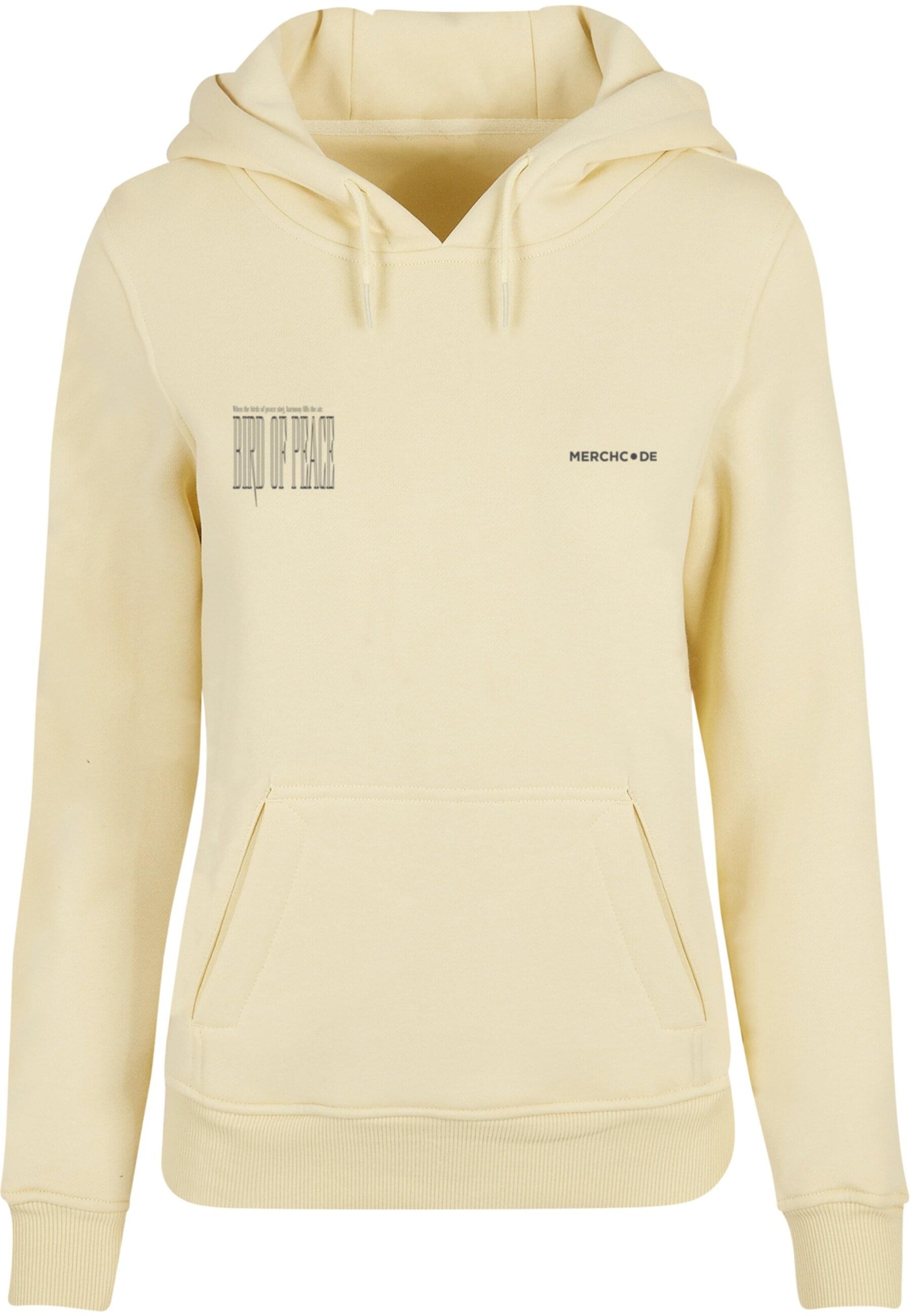 Merchcode Mikina 'Birds Of Peace 2' – žlutá: přední strana