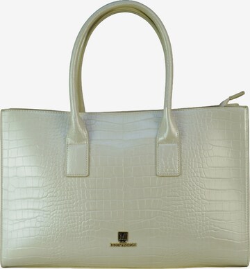 Shopper 'Borsa Shopper Elena Bruno Magli Eco-Pelle Coccodrillo Zip' di Bruno Magli in bianco: frontale