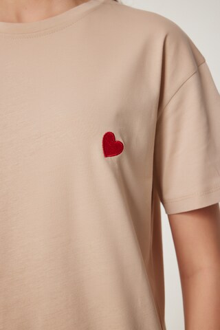 T-shirt Happiness İstanbul en marron