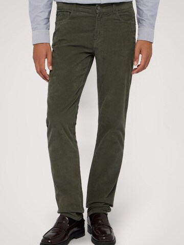 Trussardi Slimfit Broek in Groen: voorkant