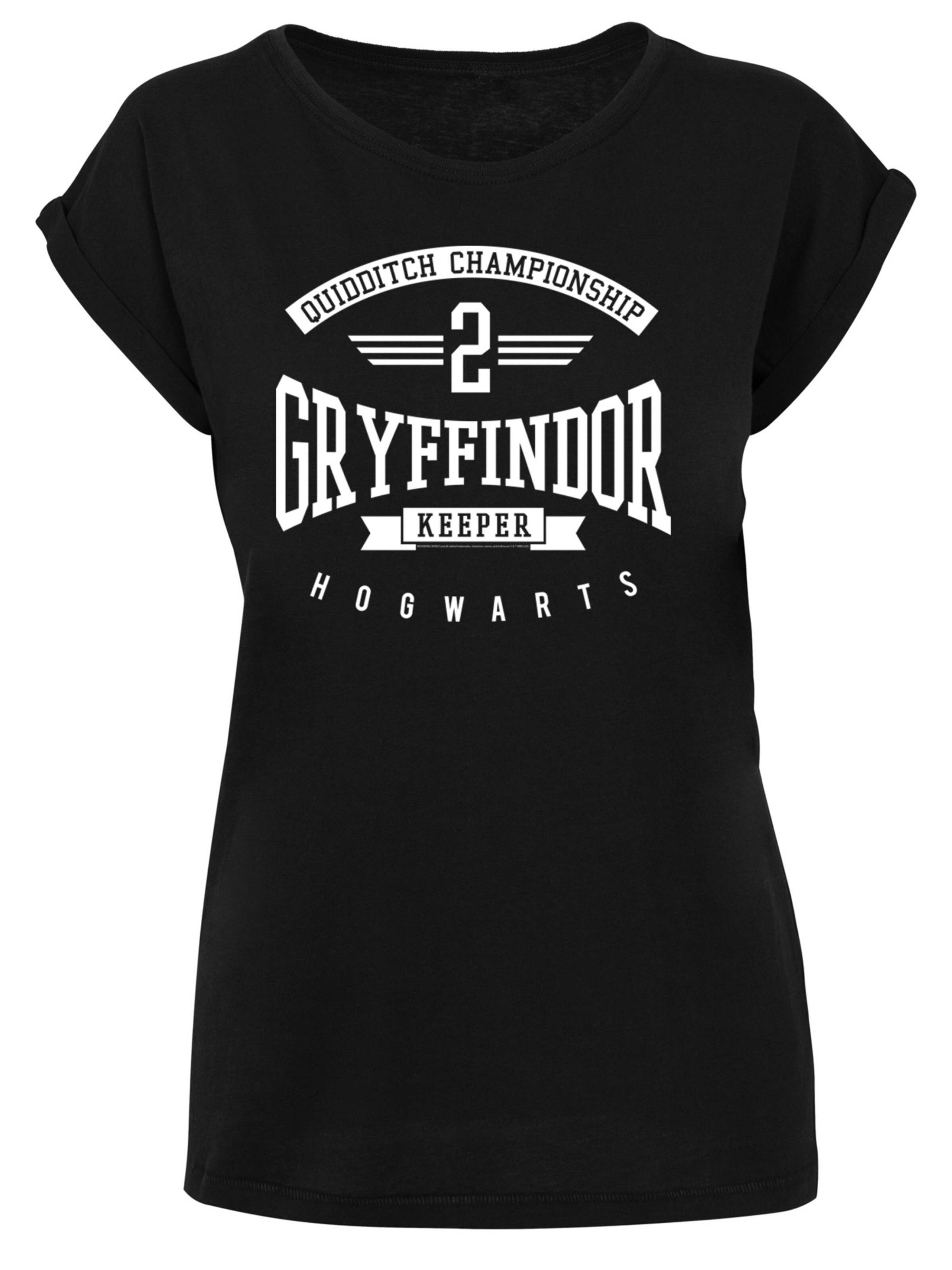 F4NT4STIC Shirt 'Harry Potter Gryffindor Keeper' in Black: front