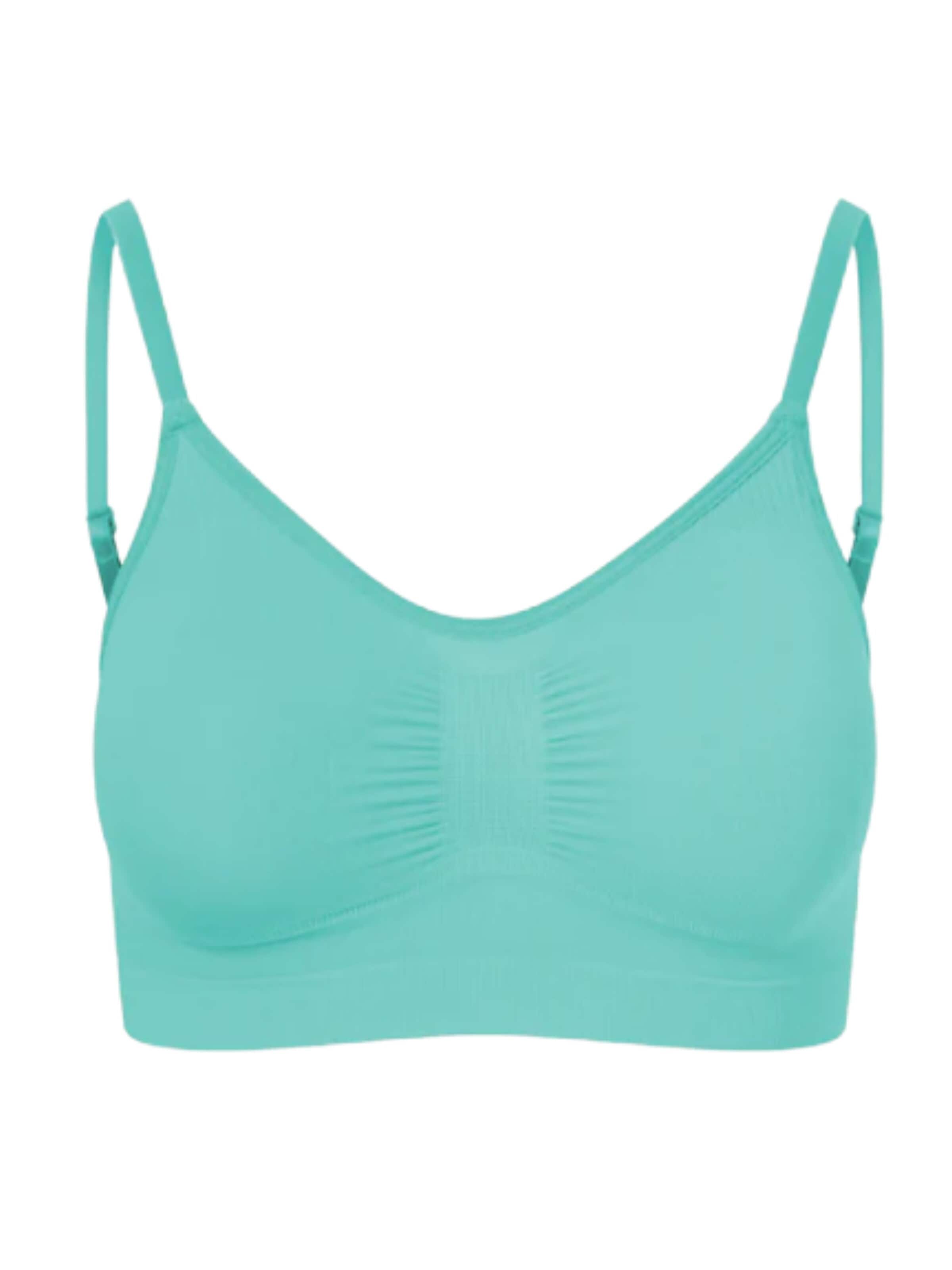 cfab (formerly creamy fabrics) Bygelfri Behå 'Comfort Bralette' i grön: framsida