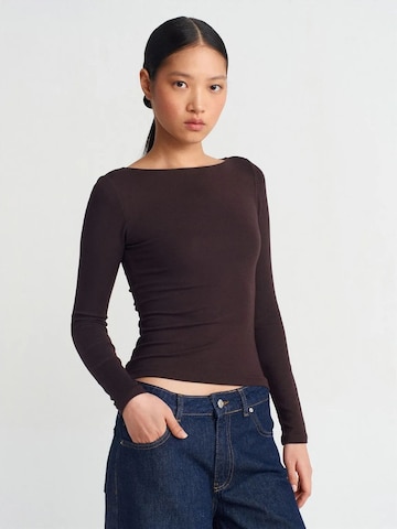 T-shirt Dilvin en marron : devant