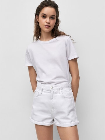 Pull&Bear Regular Jeans in Wit: voorkant