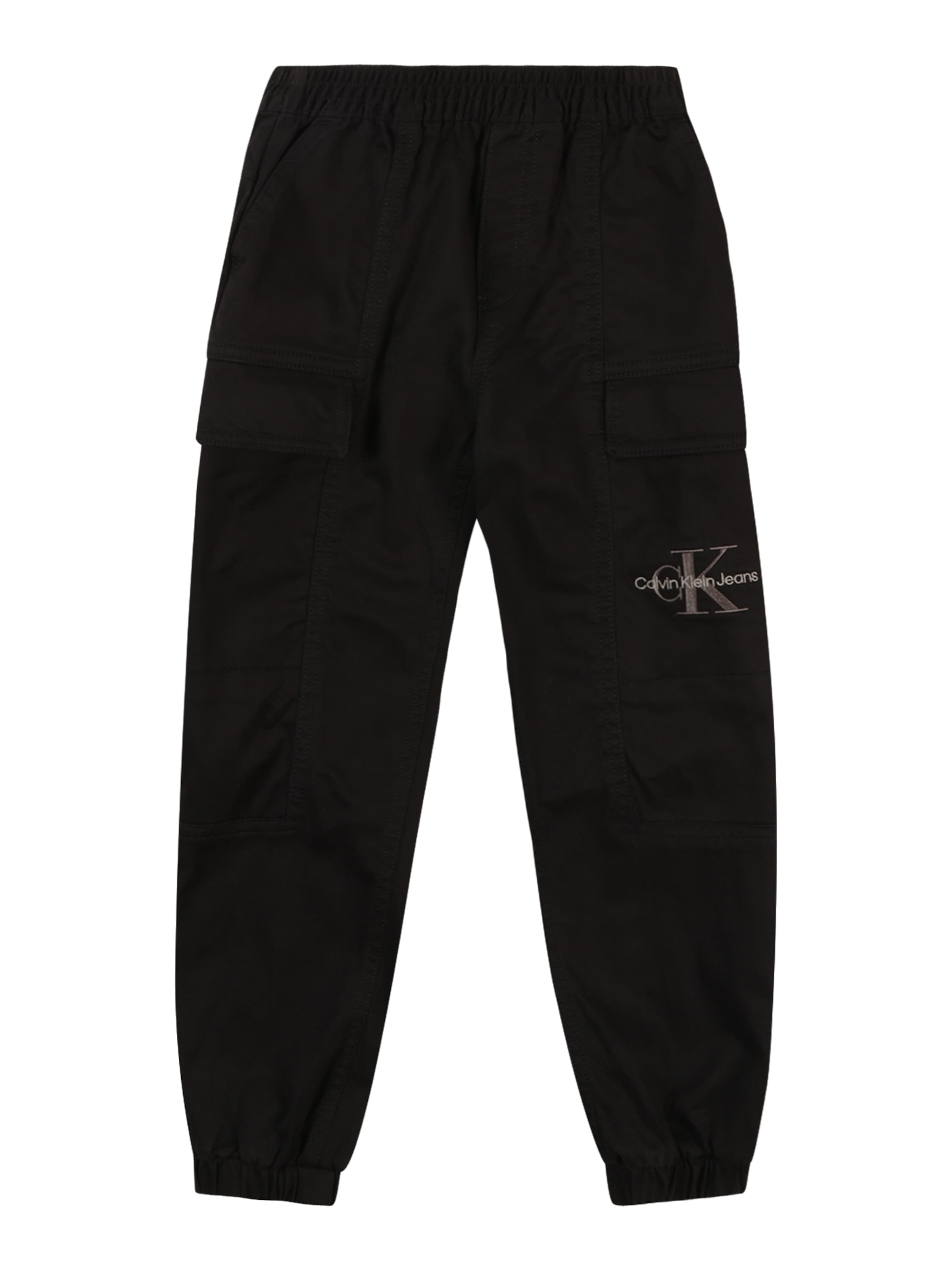 Calvin Klein Jeans Zúžený Kalhoty 'ESSENTIAL' – černá: přední strana