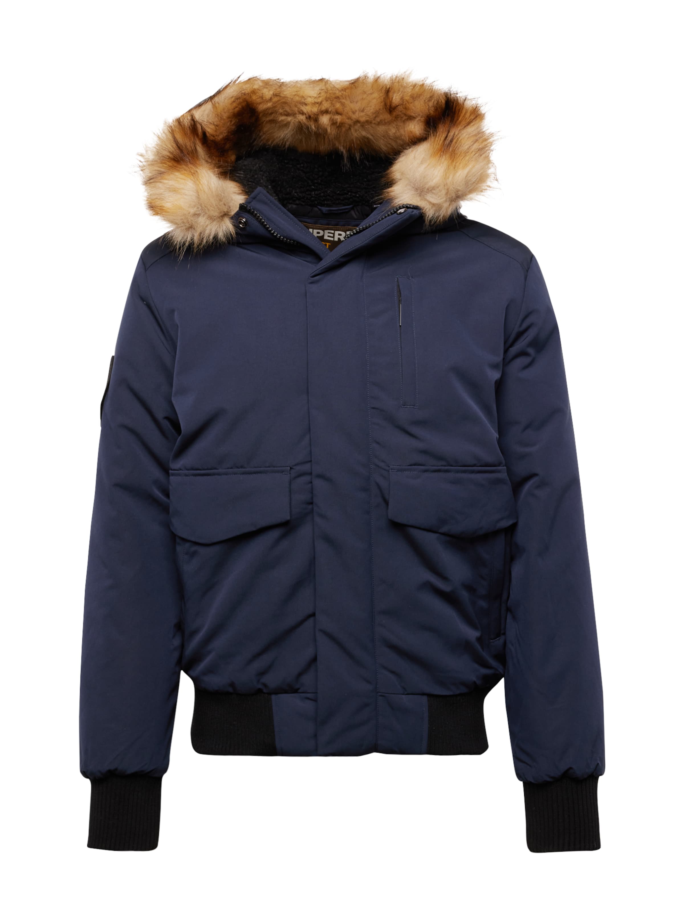 Superdry Winterjas 'Everest' in Blauw: voorkant