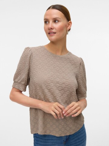 VERO MODA - Camiseta 'VMFlower' en gris: frente