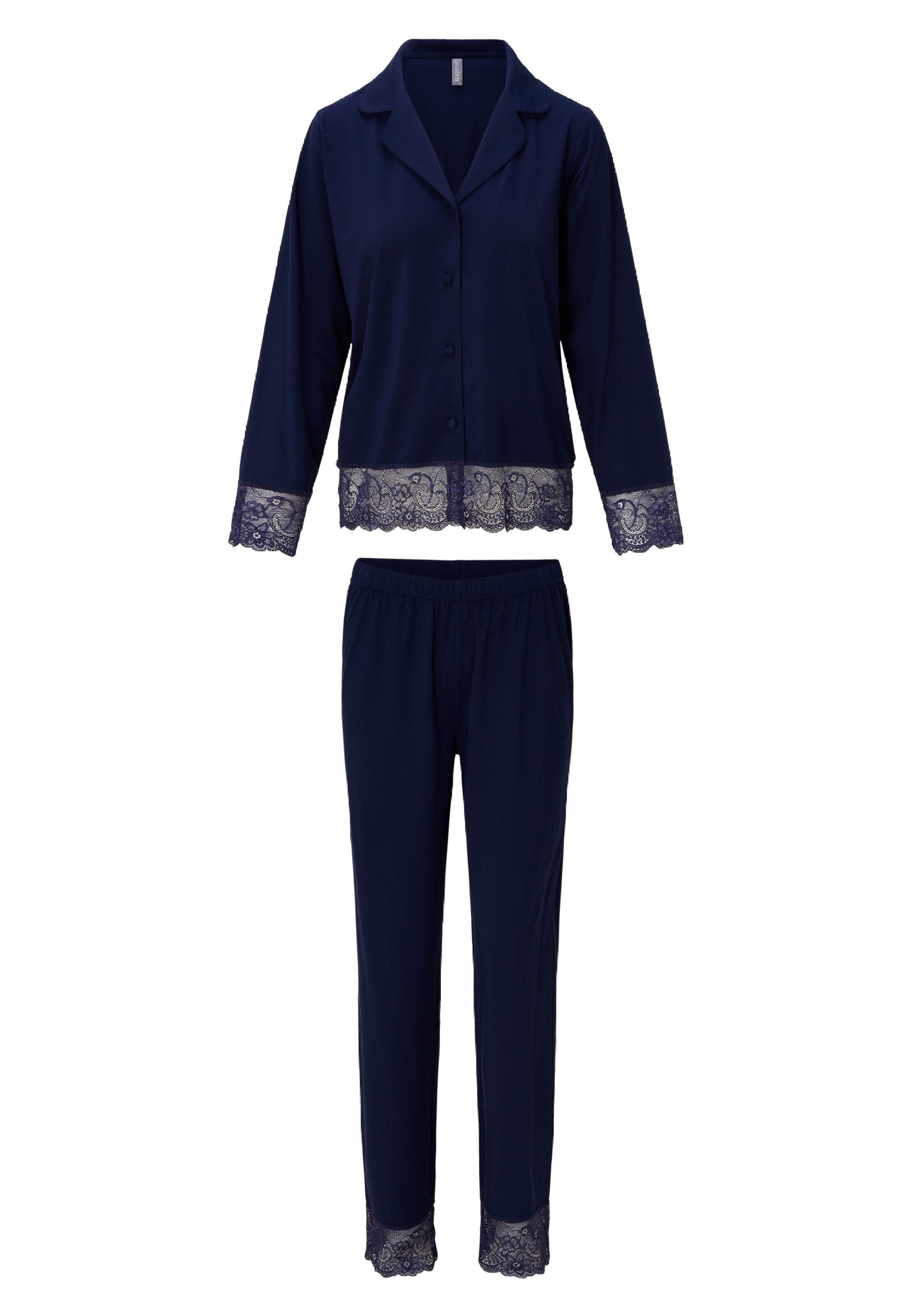 LingaDore Pyjama in Blau: Vorderseite