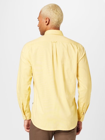 BOSS - Regular Fit Camisa 'Rickert' em amarelo