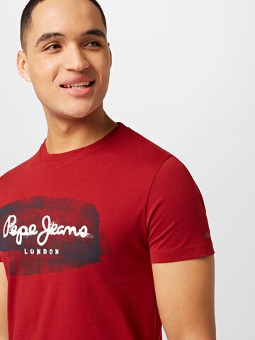 Pepe Jeans T-Shirt 'Seth' in Rot