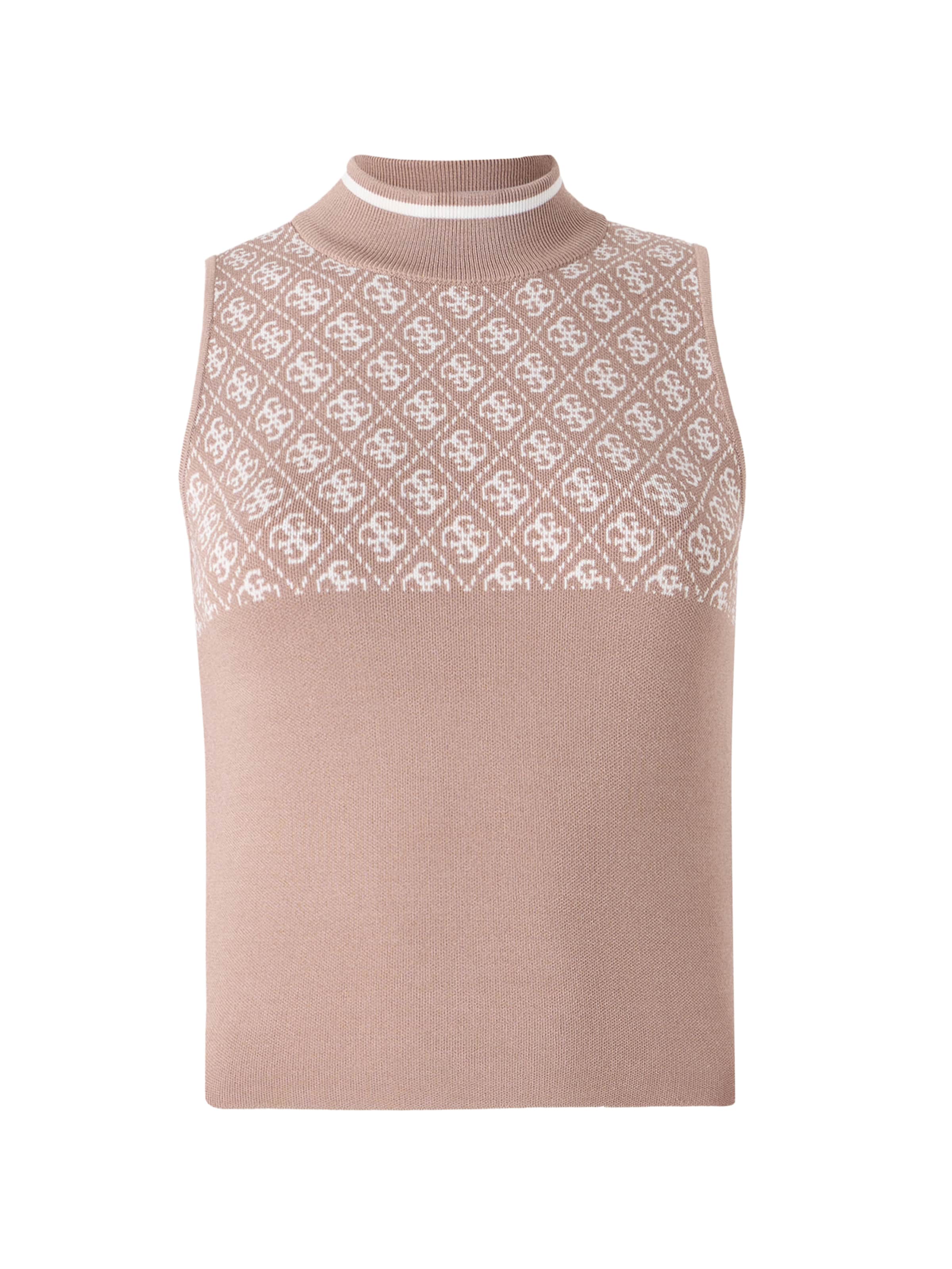 GUESS - Top de punto 'LISE' en beige: frente