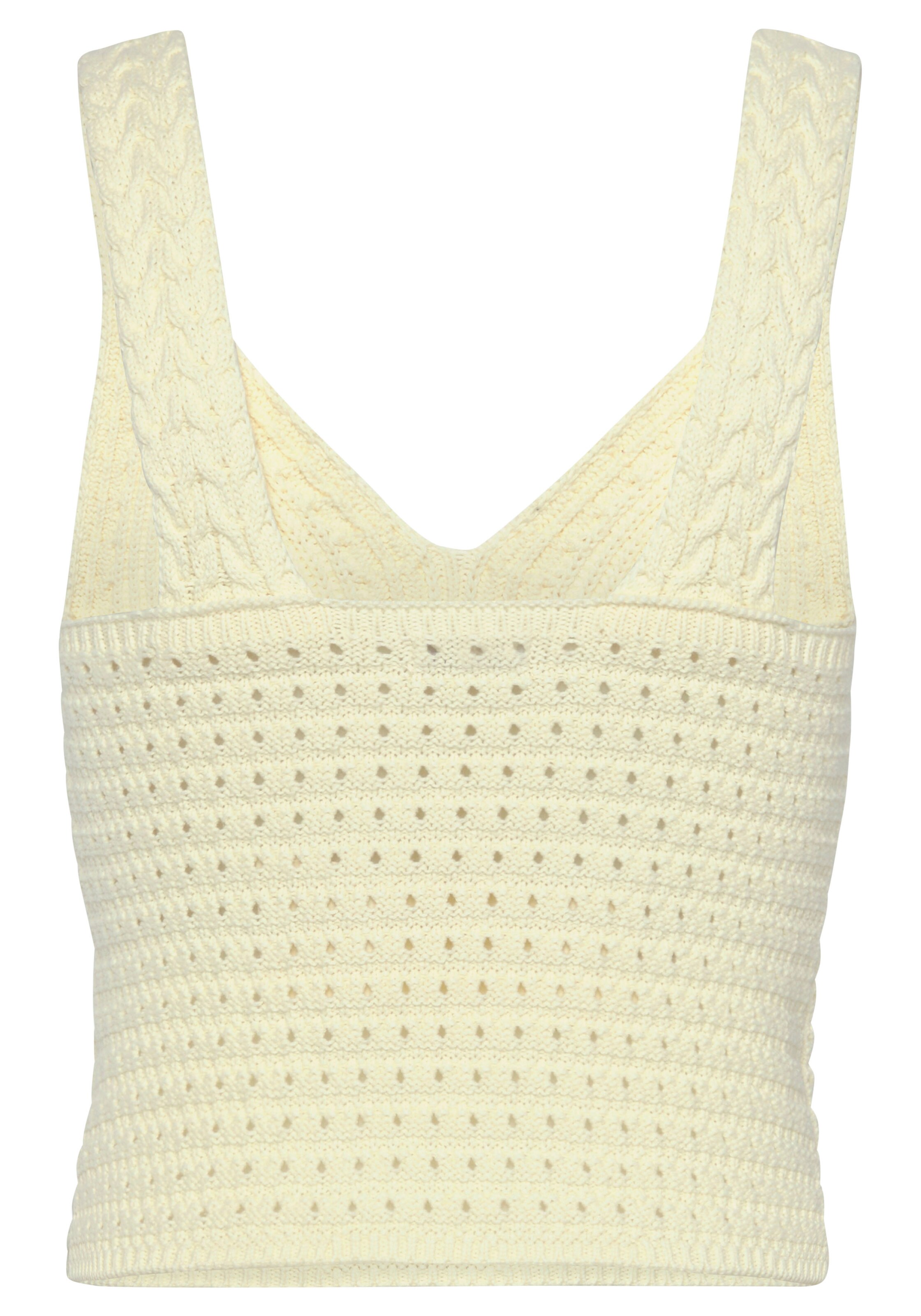 LASCANA Vyšívaný top - Béžová