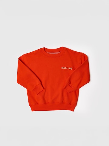 Maru + Bo Sweatshirt 'EMBROIDERED LOGO SWEATSHIRT'‌‌‌‌‌‌‌ in Rot: Vorderseite