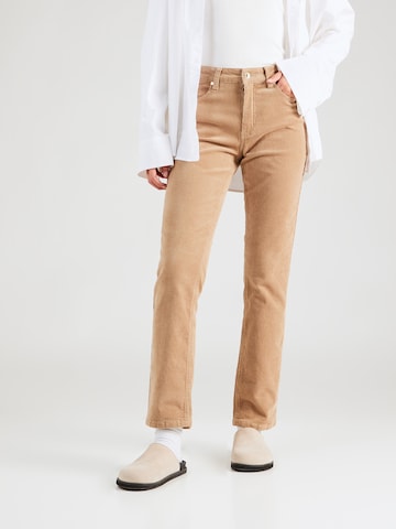 Regular Pantalon 'Janice' Claire en marron : devant