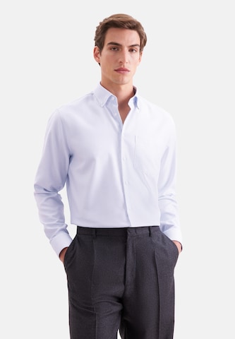 Coupe regular Chemise business SEIDENSTICKER en bleu : devant