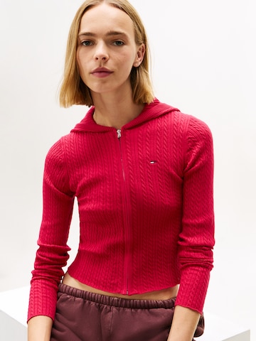 Tommy Jeans - Cárdigan 'ESSENTIAL' en rojo