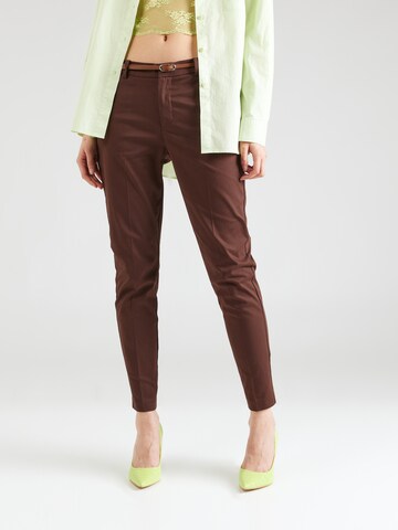 Coupe slim Pantalon chino 'Days Cigaret' b.young en marron : devant