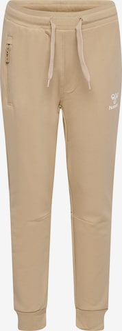 Hummel Regular Sportbroek in Beige: voorkant