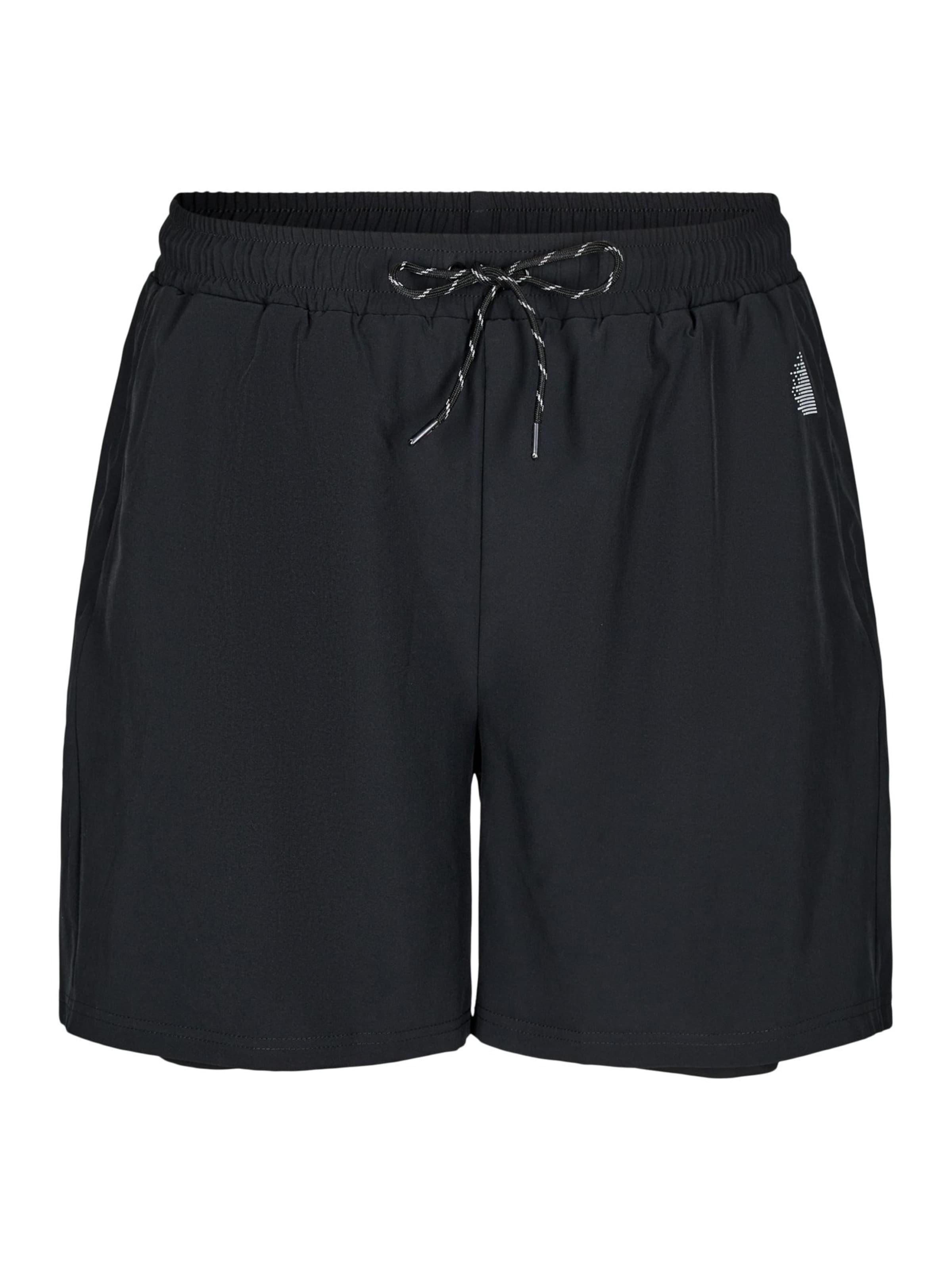 Regular Pantalon 'CAHavani' Active by Zizzi en noir : devant