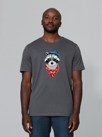 Watapparel Shirt 'Waschbär' in Grey: front