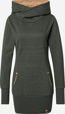 Fli Papigu Sweatshirt 'Flunker mit Mir' i grøn: forside