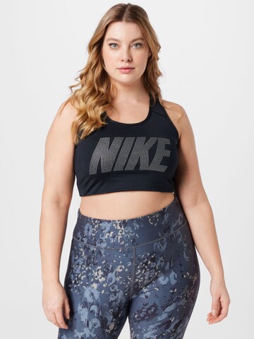 NIKE Bustier Sportmelltartók - fekete: elől