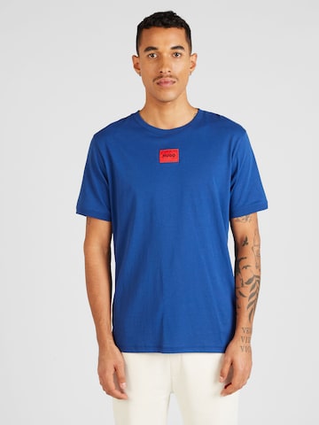 HUGO Shirt 'Diragolino212' in Blauw: voorkant