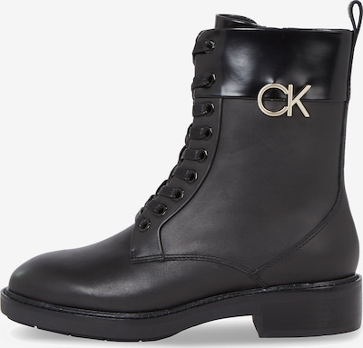 Calvin Klein Lace-Up Ankle Boots in Gold / Black, Item view