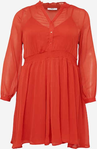 ABOUT YOU Curvy - Vestido camisero 'Rea' en rojo: frente