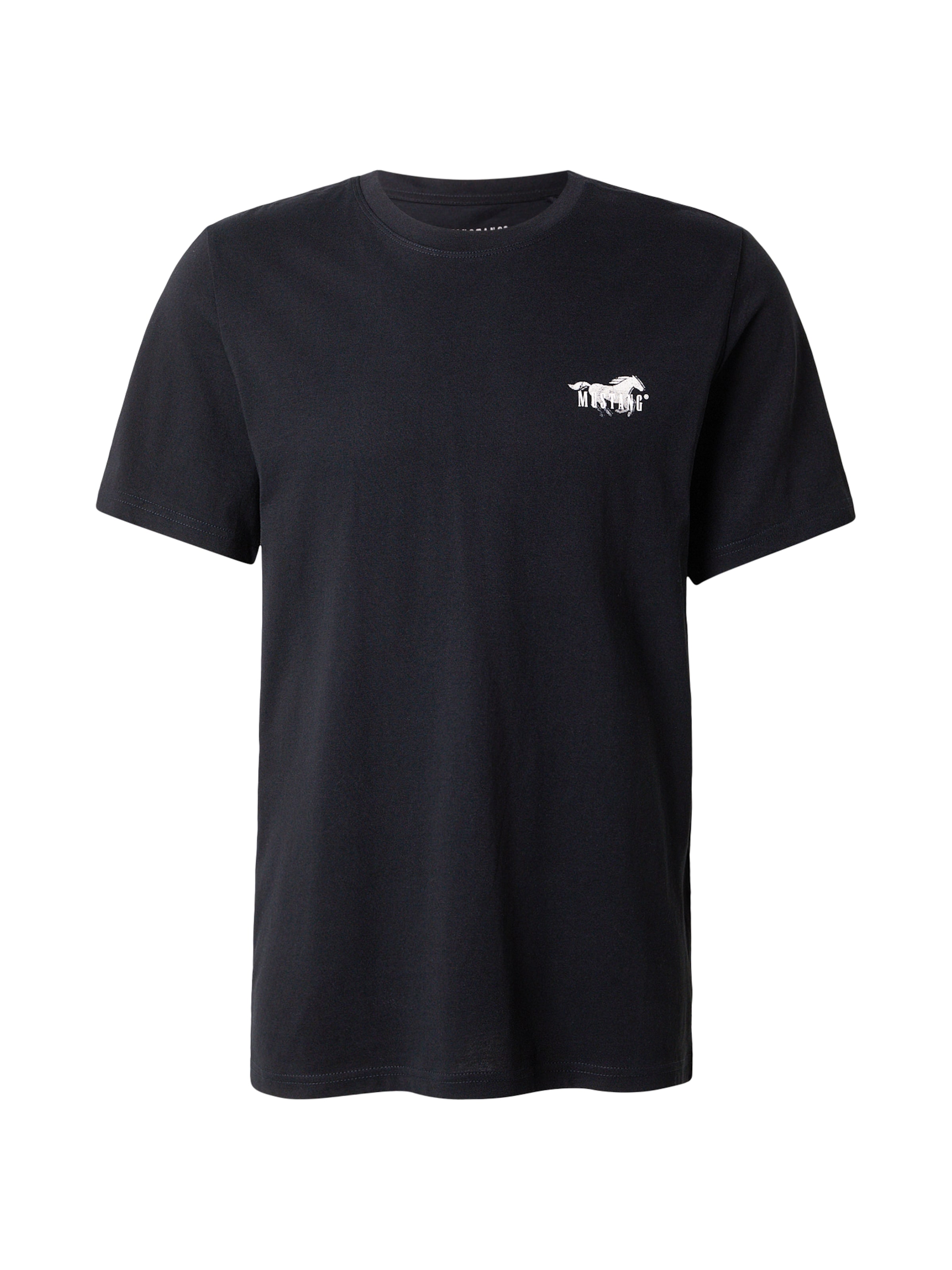 MUSTANG Футболка 'Austin' в Черный: спереди