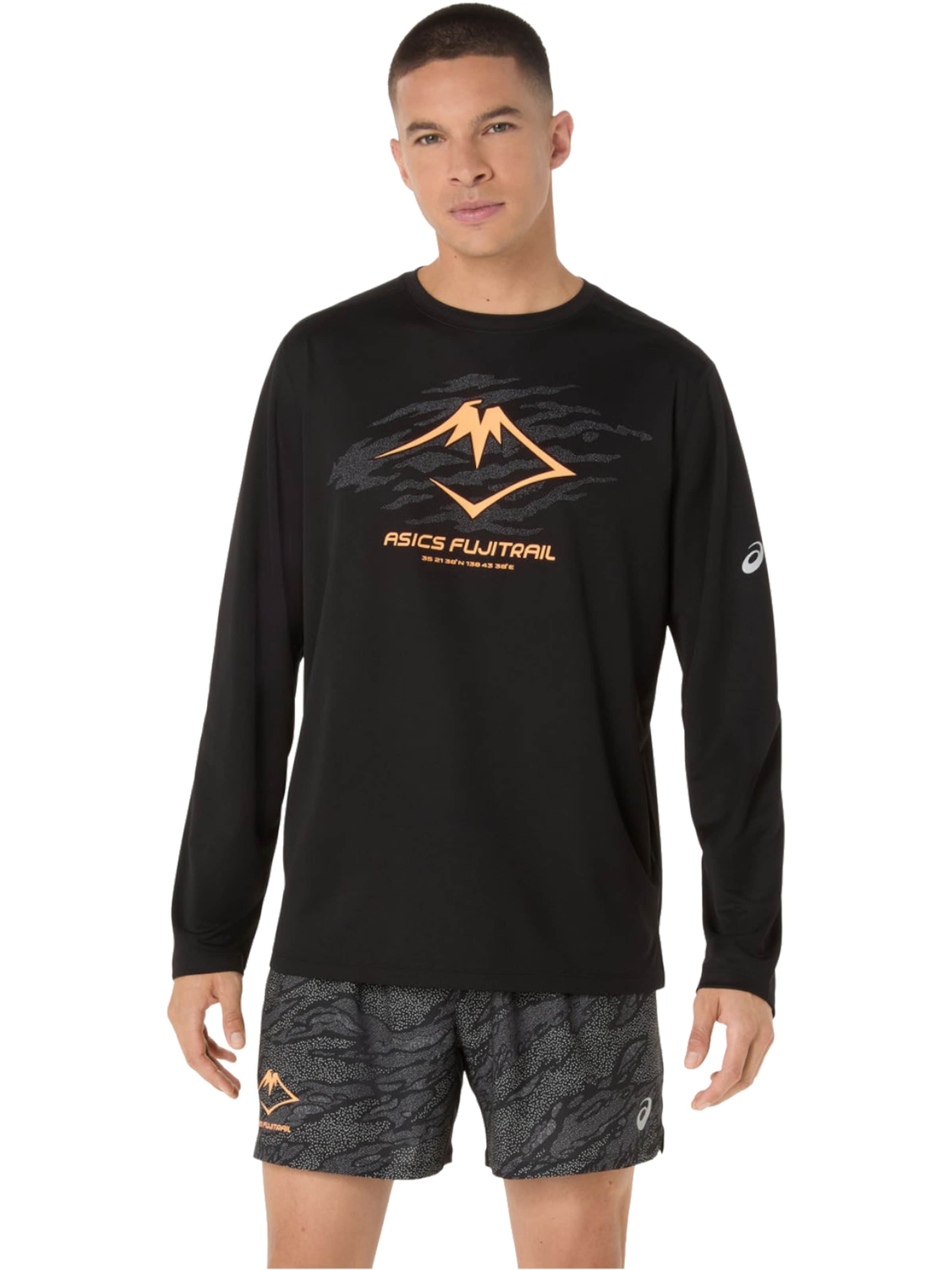 ASICS Shirt 'ASICS Fujitrail Logo'‌‌‌‌‌‌‌ in Schwarz: Vorderseite