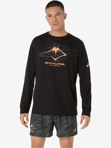 ASICS Shirt 'ASICS Fujitrail Logo' in Schwarz: Vorderseite