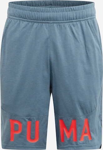 PUMA Regular Workout Pants in Blue: front