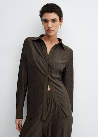 MANGO Blouse 'Pili' in Groen: voorkant