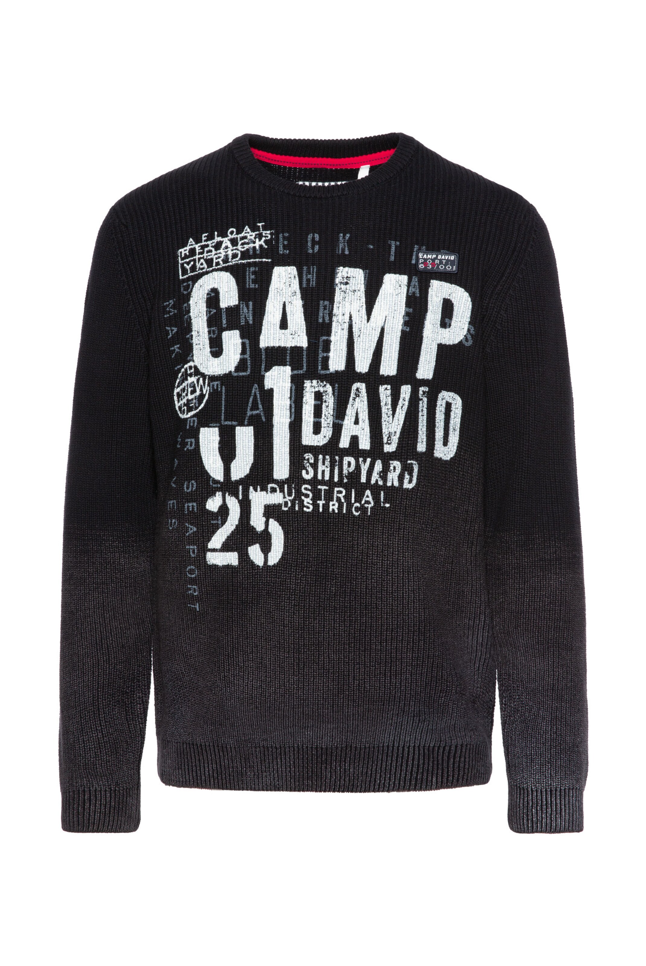 CAMP DAVID Pullover in Schwarz: Vorderseite