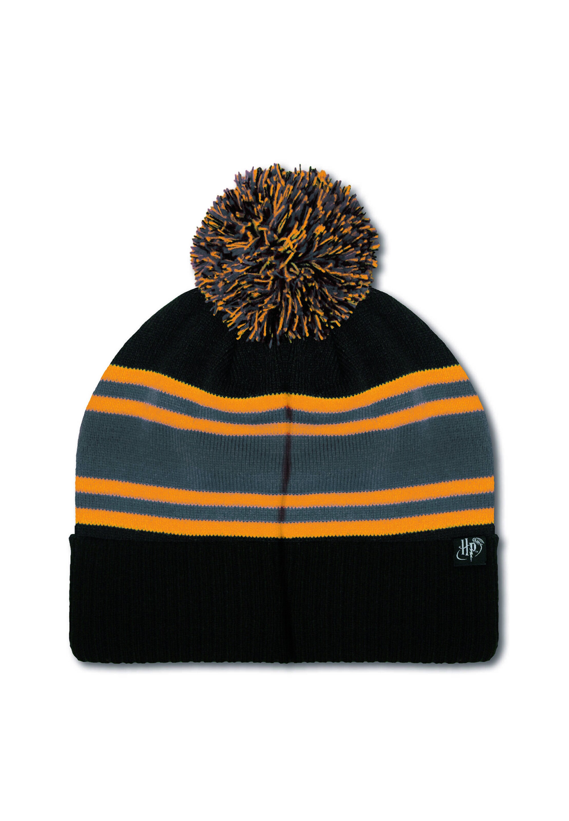 LOGOSHIRT Muts 'Harry Potter - Hufflepuff' in Zwart