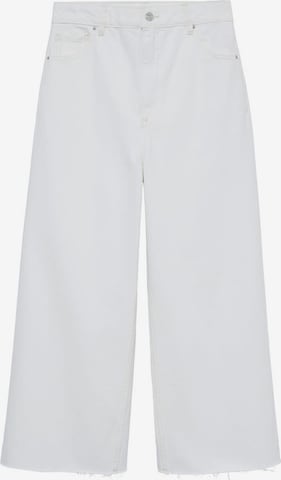 Wide Leg Jean 'Carol' MANGO en blanc : devant